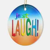 Nur lachen keramik ornament (Links)