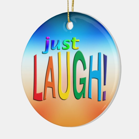 Nur lachen keramik ornament (Links)