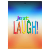 Nur lachen klemmbrett (Rückseite)