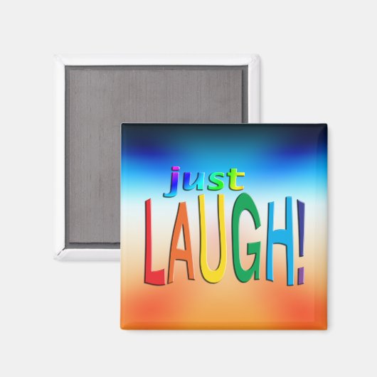 Nur lachen magnet (Vorderseite/Rückseite)