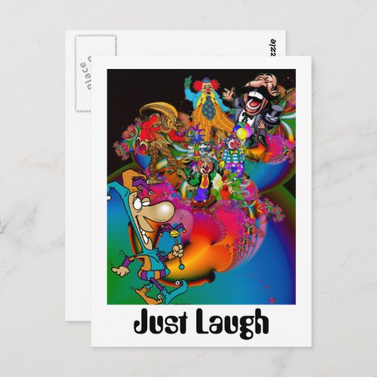 Nur lachen postkarte (Vorne/Hinten)