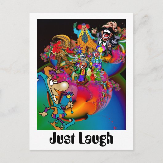 Nur lachen postkarte (Vorderseite)