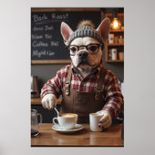Nur Lattes, Flannel und Bulldoggen Poster (Vorne)