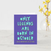 Nur Legenden sind im Oktober geboren, Sie Septembe Karte (Gelbe Blume)