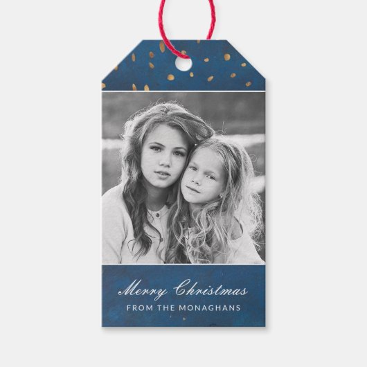 Nur Liebe | Blau Geschenkanhänger (Vorderseite)