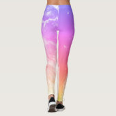 Nur Liebe Blue Magenta Rainbow Pink Leggings (Rückseite)