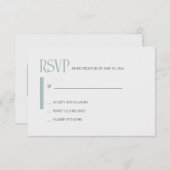 Nur Liebe Blue UAWG RSVP Karte (Vorne/Hinten)