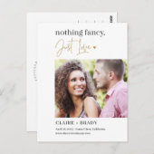 Nur Liebe EDITABLE FARBE Save the Date Postkarte (Vorne/Hinten)