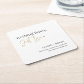 Nur Liebe EDITABLE FARBEN Hochzeiten Untersetzer (angewinkelt)