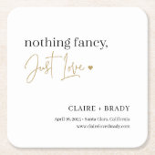 Nur Liebe EDITABLE FARBEN Hochzeiten Untersetzer (Vorderseite)