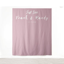 Nur Liebe einfache Dusty Rose Hochzeitswand Hinter