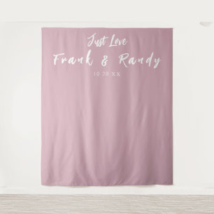 Nur Liebe einfache Dusty Rose Hochzeitswand Hinter Wandteppich
