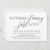 Nur Liebe, einfaches Hochzeitsfeier-Party Einladung (Vorderseite)