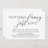 Nur Liebe, einfaches Hochzeitsfeier-Party Einladung (Vorne/Hinten)