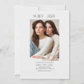 Nur Liebe Foto Hochzeit Einladung (Vorderseite)