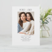 Nur Liebe Foto Hochzeit Einladung (Stehend Vorderseite)