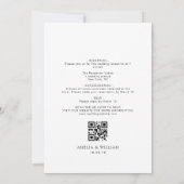 Nur Liebe ganz einfach in einer Hochzeitsfeier Ein Einladung (Rückseite)