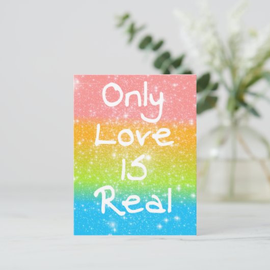 Nur Liebe ist real Postkarte (Stehend Vorderseite)