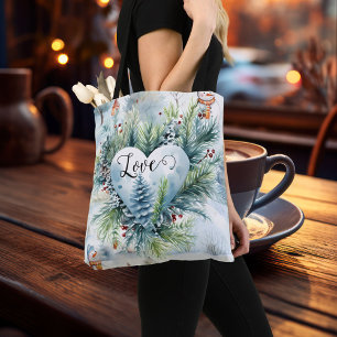 Nur Liebe ist wichtig für Weihnachtswasserfarbe Tasche