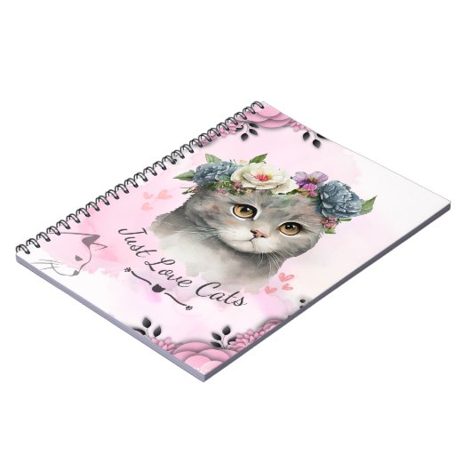 Nur Liebe Katzen Notizblock (Linke Seite)