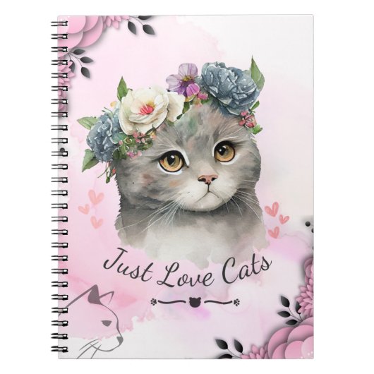 Nur Liebe Katzen Notizblock (Vorderseite)