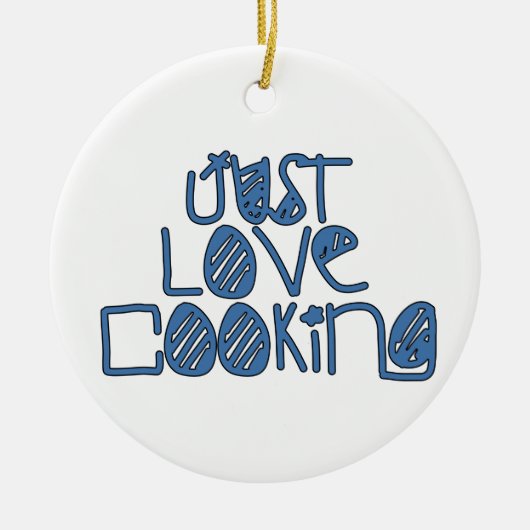 Nur Liebe Kochen Keramik Ornament (Vorne)