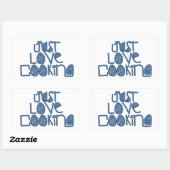 Nur Liebe Kochen Rechteckiger Aufkleber (Blatt)