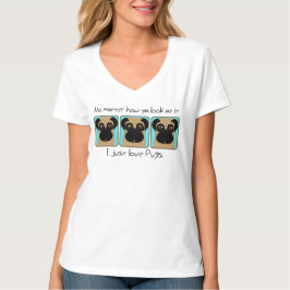 Nur Liebe Mops Zitate lustige Mops Aquamarin T-Shirt