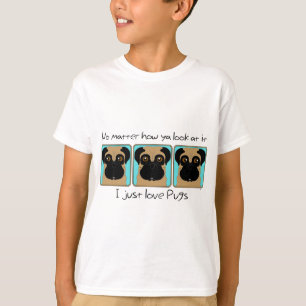Nur Liebe Möpsen Zitat und lustige Möpsen schauen T-Shirt