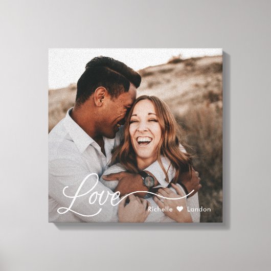 Nur Liebe Personalisiertes Foto Wrapped Canvas Leinwanddruck (Vorderseite)