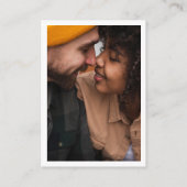 Nur Liebe Retro Groovy Foto QR Code Wedding RSVP Begleitkarte (Rückseite)