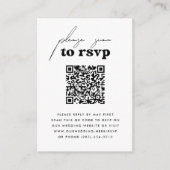 Nur Liebe Retro Groovy Foto QR Code Wedding RSVP Begleitkarte (Vorderseite)