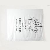 Nur Liebe Schwarz-Weiß-Foto Hintergrund Wandteppich (Vorderseite (Horizontal))