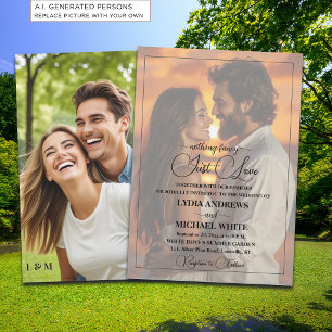 Nur Liebe Text Überlagerungsfoto Hochzeit  Einladung