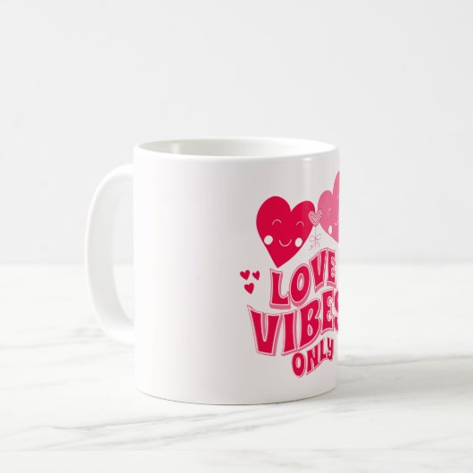 Nur Liebe Vibes Kaffeetasse (Vorderseite Links)