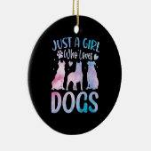 Nur Lieben, die Hunde machen Keramik Ornament (Rechts)