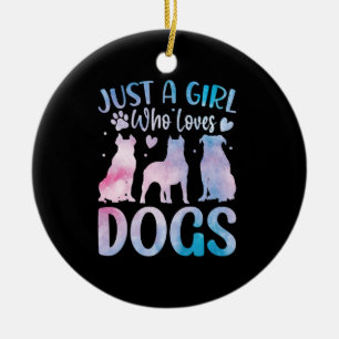 Nur Lieben, die Hunde machen Keramik Ornament