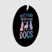 Nur Lieben, die Hunde machen Ornament (Vorderseite)