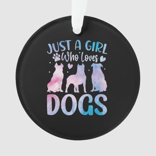 Nur Lieben, die Hunde machen Ornament (Vorderseite)