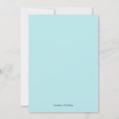 Nur Light Blue Starfish Foto Template Empfang Einladung (Rückseite)