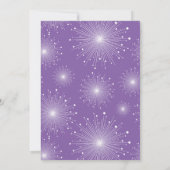 Nur lila und weiße Sonnenaufgänge Empfang Einladung (Rückseite)