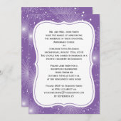 Nur lila und weiße Sonnenaufgänge Empfang Einladung (Vorne/Hinten)