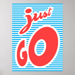 Nur los, Typografy Poster, Inspirationsposter Poster