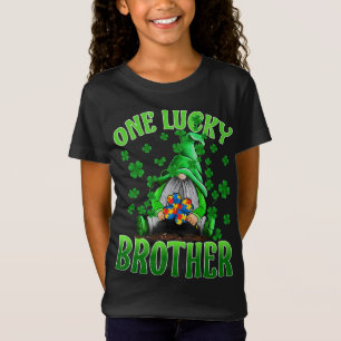 Nur Lucky Brother Gnomes Autism St Patrick's Day T-Shirt