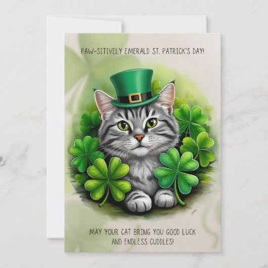 Nur Lucky Vibes: Der ultimative St. Paddy's Day Karte (Vorderseite)