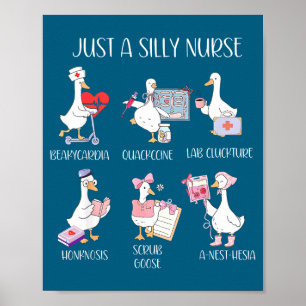 Nur lustige Krankenschwester Pun Gans Krankenhaus Poster