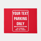 NUR lustiges Warnschild an der Tür des benutzerdef Fußmatte (Vorderseite)