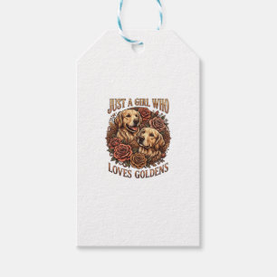 Nur Mädchen das Golden Retriever Hund Rosen liebt_ Geschenkanhänger
