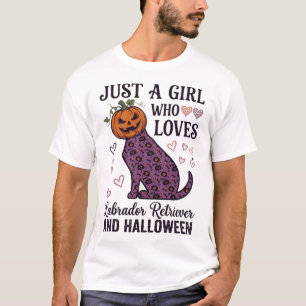 Nur Mädchen, das Labrador Retriever Halloween P li T-Shirt
