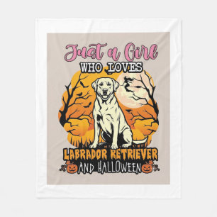 Nur Mädchen, das Labrador Retriever Halloween W li Fleecedecke